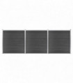 vidaXL Fence Panel Set WPC 526x186 cm Black