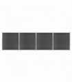 vidaXL Fence Panel Set WPC 699x186 cm Black