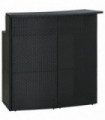 Garden Bar Table Black 120x55x110 cm Poly Rattan