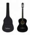 vidaXL 12 Piece Classical Guitar Beginner Set Black 4/4 39"
