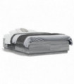 vidaXL Bed Frame Grey Sonoma 120x190 cm Small Double Engineered Wood