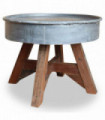 vidaXL Coffee Table Solid Reclaimed Wood 60x45 cm Silver