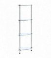 vidaXL 4-Tier Shelf Transparent 30x30x100 cm Tempered Glass