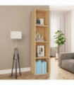 vidaXL Book Cabinet/TV Cabinet Sonoma Oak 36x30x143 cm Engineered Wood