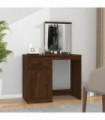 vidaXL Dressing Table with Mirror Brown Oak 90x50x132.5 cm Engineered Wood