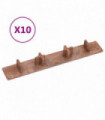 Decking End Caps 10 pcs Brown Plastic
