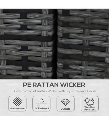 7-Seater Outdoor Garden Rattan Furniture Set w/ Coffee Table