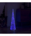 Acrylic Decorative Pyramid LED Light Cone Blue 90 cm
