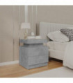 Bedside Cabinet Concrete Grey 45x35x52 cm Engineered Wood