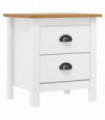 Bedside Cabinet Hill Range White 46x35x49.5 cm Solid Pine Wood