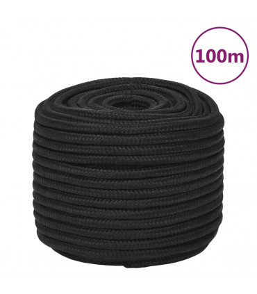 Boat Rope Full Black 12 mm 100 m Polypropylene