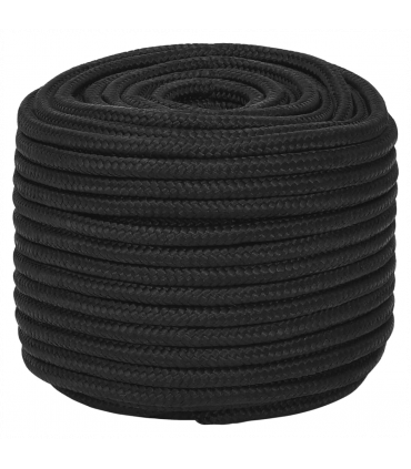 Boat Rope Full Black 12 mm 100 m Polypropylene