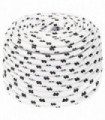 vidaXL Braided Boat Rope White 10 mmx25 m Polyester