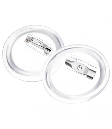 Button Badges Kit with Pins 100 Sets Acrylic 25 mm