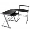 Corner Computer Desk Black 132x112x99 cm Engineered Wood