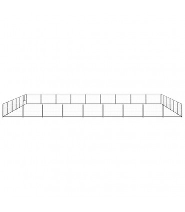 vidaXL Dog Kennel Black 54 m² Steel