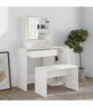 Dressing Table Set White 86.5x35x136 cm
