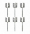 Fence Anchors 6 pcs Silver 7x6x30 cm Galvanised Steel