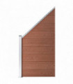 Fence Panel WPC 95x(105-180) cm Brown