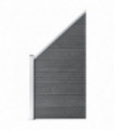 Fence Panel WPC 95x(105-180) cm Grey