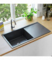 Handmade Kitchen Sink Black Stainless Steel