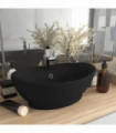Luxury Basin Overflow Oval Matt Black 58.5x39 cm Ceramic