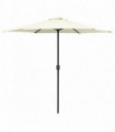 Outdoor Parasol with Aluminium Pole 270x246 cm Sand White