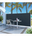 Retractable Side Awning 140 x 300 cm Black