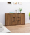 Sideboards 2 pcs Brown Oak 60x30x70 cm Engineered Wood