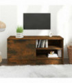 TV Cabinet Smoked Oak 80x35x36.5 cm Engineered Wood