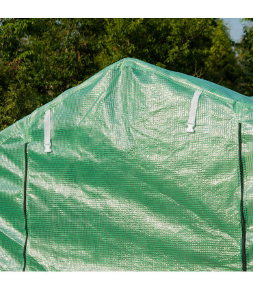 3 x 2 M Walk in Polytunnel Greenhouse Galvanised Steel w/ Zipped Door