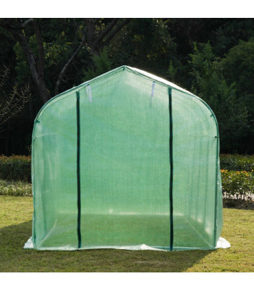 4 x 2 M Walk in Polytunnel Greenhouse Galvanised Steel w/ Zipped Door