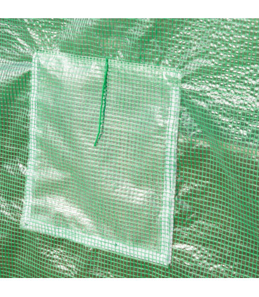 4 x 2 M Walk in Polytunnel Greenhouse Galvanised Steel w/ Zipped Door