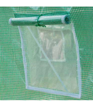 4 x 2 M Walk in Polytunnel Greenhouse Galvanised Steel w/ Zipped Door