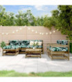 vidaXL 7 Piece Garden Lounge Set Impregnated Wood Pine