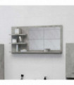 vidaXL Bathroom Mirror Concrete Grey 90x10.5x45 cm Engineered Wood