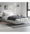 vidaXL Bed Frame Concrete Grey 90x200 cm Engineered Wood