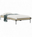 vidaXL Bed Frame Sonoma Oak 90x200 cm Engineered Wood and Metal