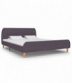 vidaXL Bed Frame Taupe Fabric 150x200 cm King Size