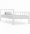 vidaXL Bed Frame White Metal 100x200 cm