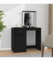 vidaXL Dressing Table with Mirror Black 90x50x132.5 cm Engineered Wood