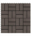 11 pcs Decking Tiles WPC 30x30 cm 1 sqm Dark Brown