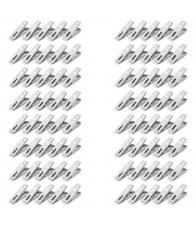 Vinsani ® Laundry Clothes Pegs Stainless Steel Spring-Loaded Metal  Clip Strong Grip and Windproof Laundry Pegs Quality Non-Slip Clothes Pins for Home and Garden 4 Packs of 20