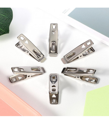 Vinsani ® Laundry Clothes Pegs Stainless Steel Spring-Loaded Metal  Clip Strong Grip and Windproof Laundry Pegs Quality Non-Slip Clothes Pins for Home and Garden 4 Packs of 20