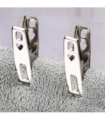 Vinsani ® Laundry Clothes Pegs Stainless Steel Spring-Loaded Metal  Clip Strong Grip and Windproof Laundry Pegs Quality Non-Slip Clothes Pins for Home and Garden 4 Packs of 20