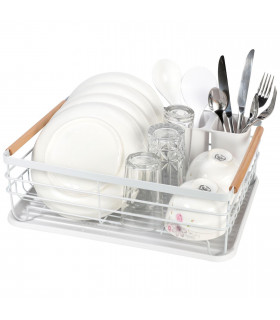 VINSANI WHITE DELUXE DISH RACK 0000190