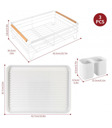 VINSANI WHITE DELUXE DISH RACK 0000190