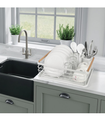 VINSANI WHITE DELUXE DISH RACK 0000190