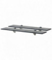 vidaXL Floating Shelves 2 pcs Glass 60x10 cm 8 mm