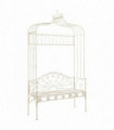 vidaXL Garden Bench 122 cm Iron Antique White